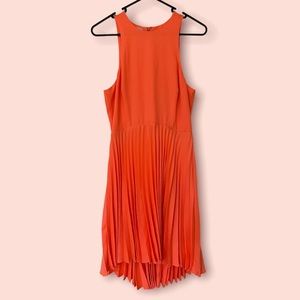 Witchery Pleated Orange Dress 